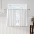 Nanspring Off White Cafe Curtains 45 Inch Length Set 2 Panel Back Tab Pocket by Nanspring