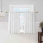 Nanspring Off White Cafe Curtains 45 Inch Length Set 2 Panel Back Tab Pocket by Nanspring