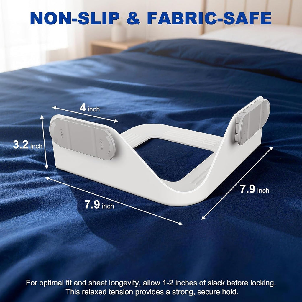 B-Land Bed Sheet Holders for Corners:Non-Stretch Fitted Sheet Grippers
