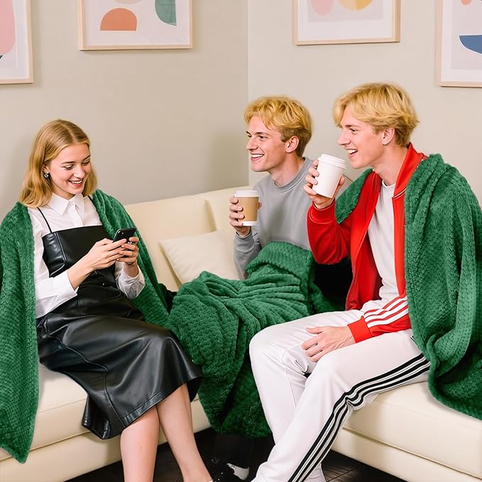 4 Pack Fleece Throw Blankets 50x60 Inches – 270 GSM Ultra Soft Flannel - Image 2
