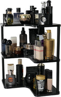 3 Tier Bathroom Organizer and Storage,Vanity Corner Shelf,Black