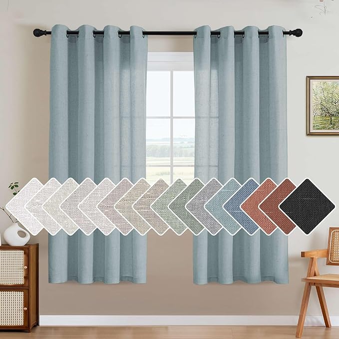 H.VERSAILTEX Living Room Linen Curtains by HVERSAILTEX