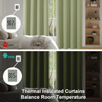Simplebrand Ava Sage Green Blackout Curtains - Image 6