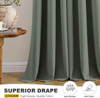 MIULEE Dark Mallard Blackout Curtains - Image 5