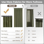 MIULEE Pinch Pleated Thick Linen Curtains 90 Inches Long 2 Panels - Image 6