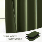 MIULEE Olive Green Back Tab Blackout Curtains 84 Inch Length 2 Panels Set - Image 7