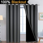 Yakamok Full Shade Curtain Panels, Heavy Duty Lined Curtains 90 Inches Long - Image 2