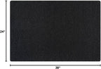 Luul Home Non Slip Dark Gray Solid Rubber Back Thin Door Mat for Entryway 2x3 for Kitchen, Rug for Bathroom, Stain Resistant Easy Cleaning Non Shedding Carpet Dark Gray 2 x 3