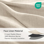 100% Blackout Shield Linen Blackout Curtains - Image 4