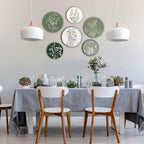 Barydat 6 Pcs Boho Wooden Plant Wall Art Decor,Greenery,8 Inch, 10 Inch