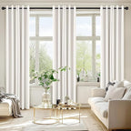 MIULEE Ivory Blackout Curtains for Bedroom Living Room 84 Inches Long 2 Panels - Image 6