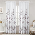 HOMEIDEAS Non-See-Through Dry Rose and White Privacy Sheer Curtains 52 X 96 by HOMEIDEAS