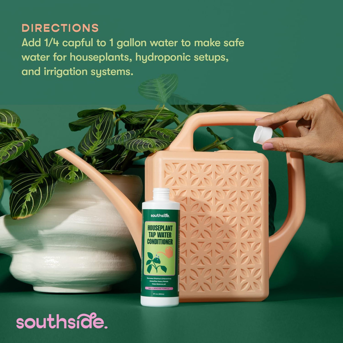 Southside Plants Tap Water Conditioner for Houseplants & Hydroponics - Remove Chlorine, Chloramines & Heavy Metals, Buffers pH - 8 Oz