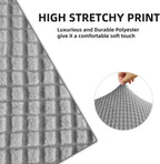 4Pcs Rv Dinette Cushion Covers, Outdoor Sofa Covers Washable Seat Covers Furniture Protector Jacquard Stretchable Camper Cushion Covers with 2 Backrest Cover & 2 Bench Cover (Light Gray)