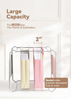 Plastic Hanging File Folders, 2" Expansion, Letter Size, Pastel