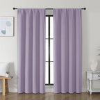 Simplebrand Ava Lilac Blackout Curtains by Simplebrand
