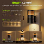 AUVON Plug in Night Light with Gradient Glow, Motion & Dusk to Dawn Sensor
