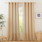NICETOWN Rustic Linen 102 inch Long Curtains by NICETOWN