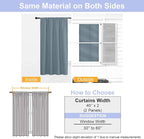 Simplebrand Ava Stone Blue Short 36 Inches Blackout Curtain 2 Panels Set - Image 8