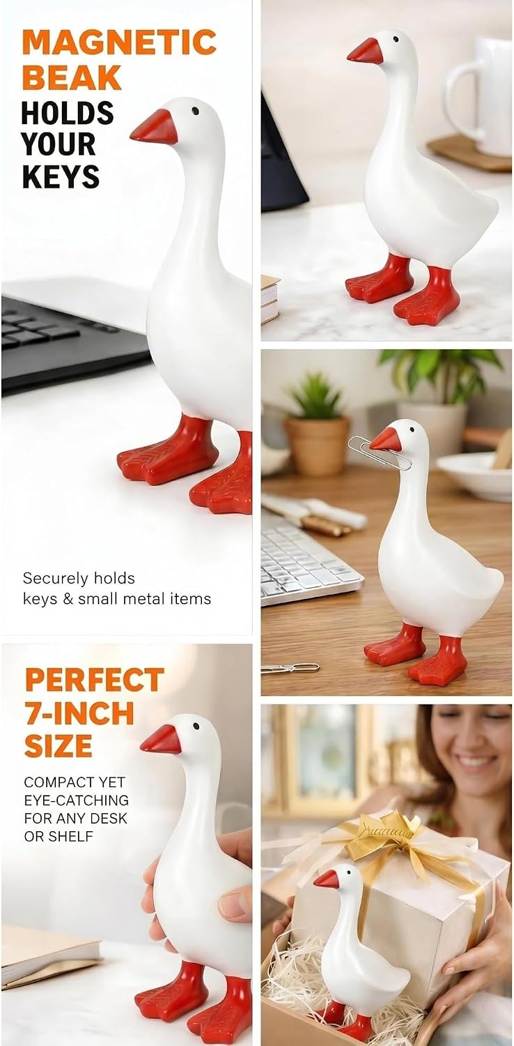 Desk Goose 7 Inch Mini Desktop Goose Statue Office Desk Decor