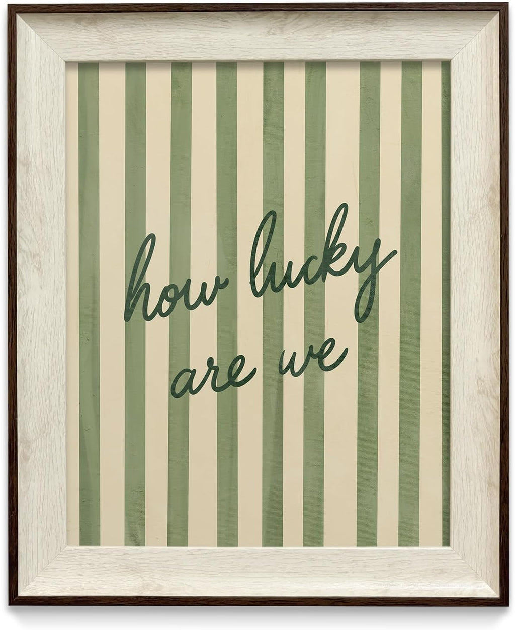 razliubit Green Cute Framed Wall Art Prints, Replaceable Wall Decors for Room Aesthtic, Small Framed Artwork Oil Painting for Bedroom Bathroom Kitchen Office Decor(10"x12")