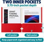 Better Office Products 2 Pocket Folders Bulk, Letter Size Paper Portfolios Case of 100, Assorted Primary Colors, Durable Folders Bulk for School, Office, Classroom Organization & Filing