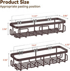 YASONIC Shower Caddy Adhesive, Rustproof Shower Organizer, Wall Shower Rack