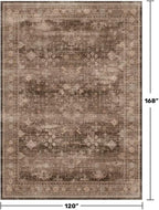 Hazo Haus Brown Rug for Living Room 10x14 - Image 2