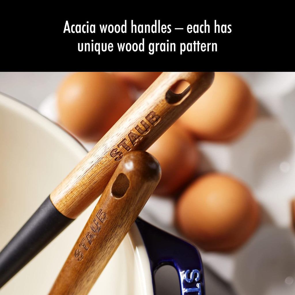 Staub Spatula Spoon with Wood Handle, Multi-Function Kitchen Spoon