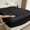 Breathable and Comfortable Mattress pad for Back Pain Relief. Features a 360° Full Enclosure Design to Prevent Slipping and Shifting（Black,Twin 38"x75"）