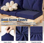 8Pcs Stretch Patio Cushion Covers, Outdoor Couch & Sofa Replacement Slipcovers - Image 4
