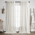 Cream Linen Curtains 108 inches Long by Nanspring