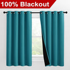 NICETOWN 100% Blackout Curtains 57 inches Long, Double-Deck Completely Blackout - Image 2