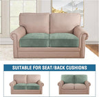 H.VERSAILTEX Velvet Stretch Couch Cushion Cover Plush Cushion Slipcover - Image 3