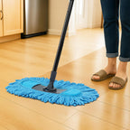 19 Inch Dust Mops for Floor Cleaning with 2 Mop Refill Pads Floor Duster with 58” Long Handle Microfiber Sweeper for Hardwood Tile Baseboard