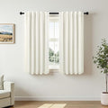 Pitalk Short Curtains for Windows Bathroom Blackout Linen Boho Back Tab Pocket by Pitalk