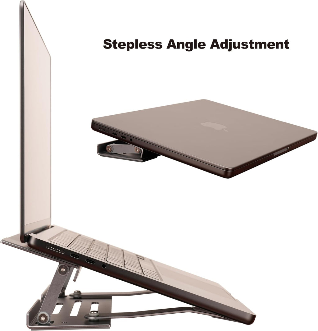 3-in-1 Foldable Aluminum Laptop Stand with Storage Box, 10-16 Inch