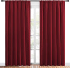 NICETOWN Christmas Burgundy Blackout Curtains and Drapes - Image 2