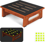 One Step Stool for Adults Seniors with Non-Slip Rubber Stepping Feet, Heavy Duty Wooden Step Stool, 8.7 in Portable Bed Steps for High Beds for Bathroom, Bedroom, Kitchen & Bedside Kids Support