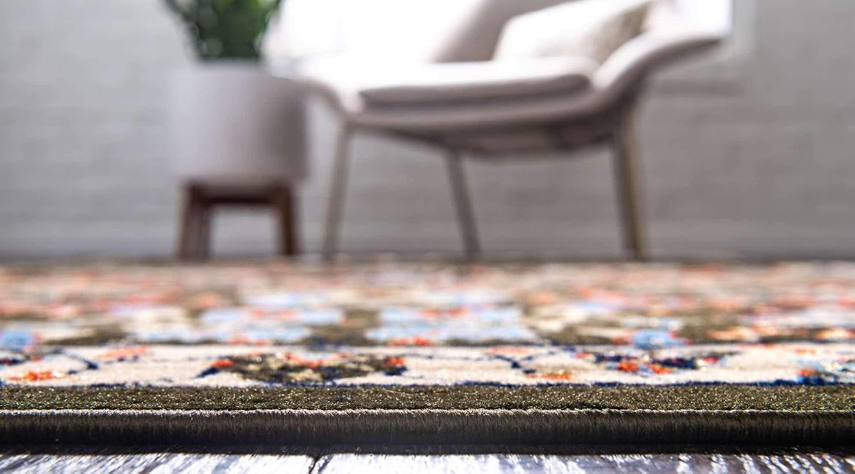 Unique Loom Espahan Collection Area Rug - Cape Cod (2' 2" x 3' 1" Rectangle, Green/ Black)
