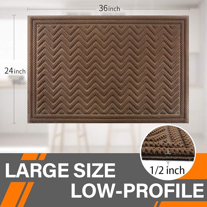 Mibao Front Door Mat, Dirt Trapper Welcome Mat - Image 2
