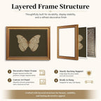 Vintage Butterfly Wall Art Gold Framed Canvas Print 8x10 inch