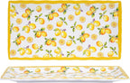 Melamine Serving Platters 14.5 in Serving Trays for Party Lemon