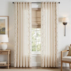 jinchan Evelyn Embroidered Linen Curtains - Image 2