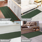 Turquoize Bathroom Runner Rug 17"x47", Soft Absorbent Chenille Bath Rug