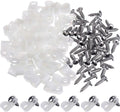 Hicarer 100 Pcs R-Type Cable Clips with Screws, 1/4" Wire Cord Organizer