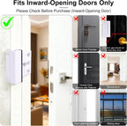 2-Pack Heavy-Duty Door Security Lock – Childproof Reinforcement Latch, Withstands 800 lbs of Force, Includes 8 Screws – Home Safety and Privacy Protection (White)