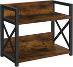 Countertop Shelf Organizer,Coffee Bar Accessories,Spice Rack,Coffee Counter Shelf,2 Tier Coffee Organizer Station for Mugs,Cups,Cream,Syrup(Rustic Brown, Small)