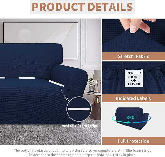 Easy-Going 100% Waterproof Loveseat Couch Cover, Dual Waterproof Sofa Cover - Image 4
