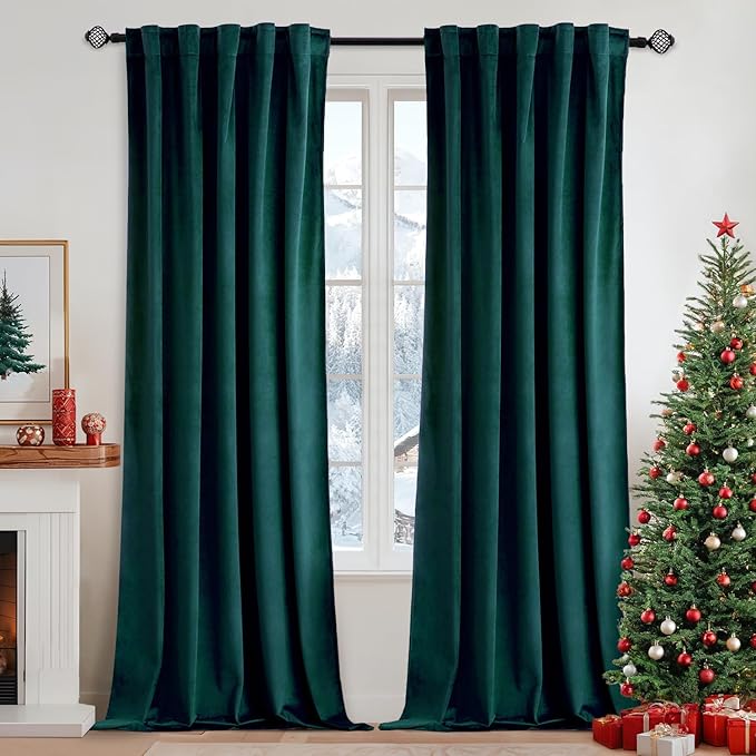 MIULEE Velvet Curtains 2 Panels Luxury Blackout Curtains by MIULEE